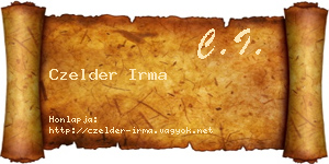 Czelder Irma névjegykártya